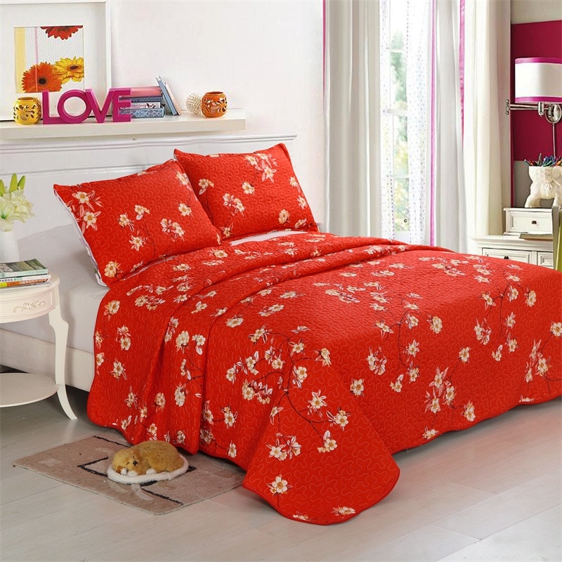 Set cuvertura matlasata + 2 fete de perna, pat dublu, Casa de Vis, Y1