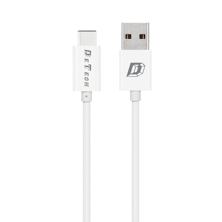 DeTech USB към Type-C кабел за зареждане, 1м
