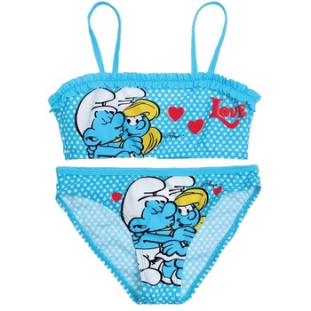 Costum de baie 2 piese pentru fete , Disney Strumfita , buline , 6 ani/116cm Costum de baie 2 piese pentru fete , Disney Strumfita , buline , 6 ani/116cm