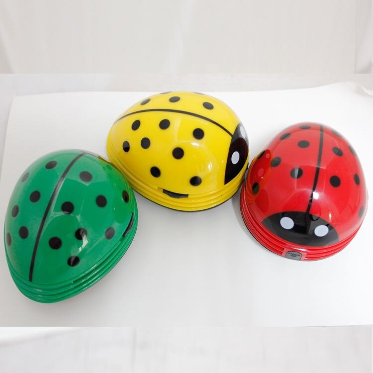 Aspirator mini de masa, model buburuza, portabil, multicolor, dimensiuni mici