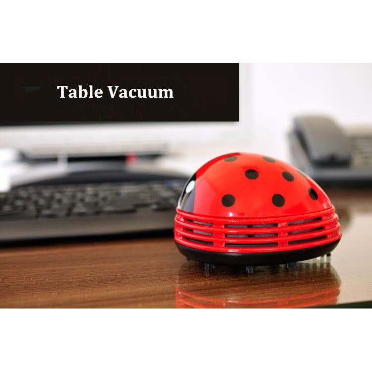 Aspirator mini de masa, model buburuza, portabil, multicolor, dimensiuni mici