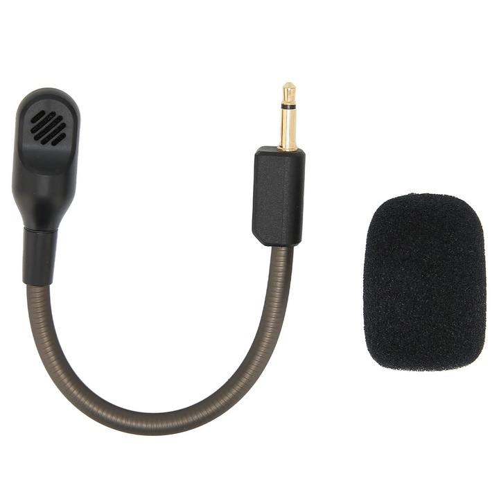 YANYXR mikrofon levehető gaming fejhallgatóhoz, rézkábel, 3.5mm jack, fekete