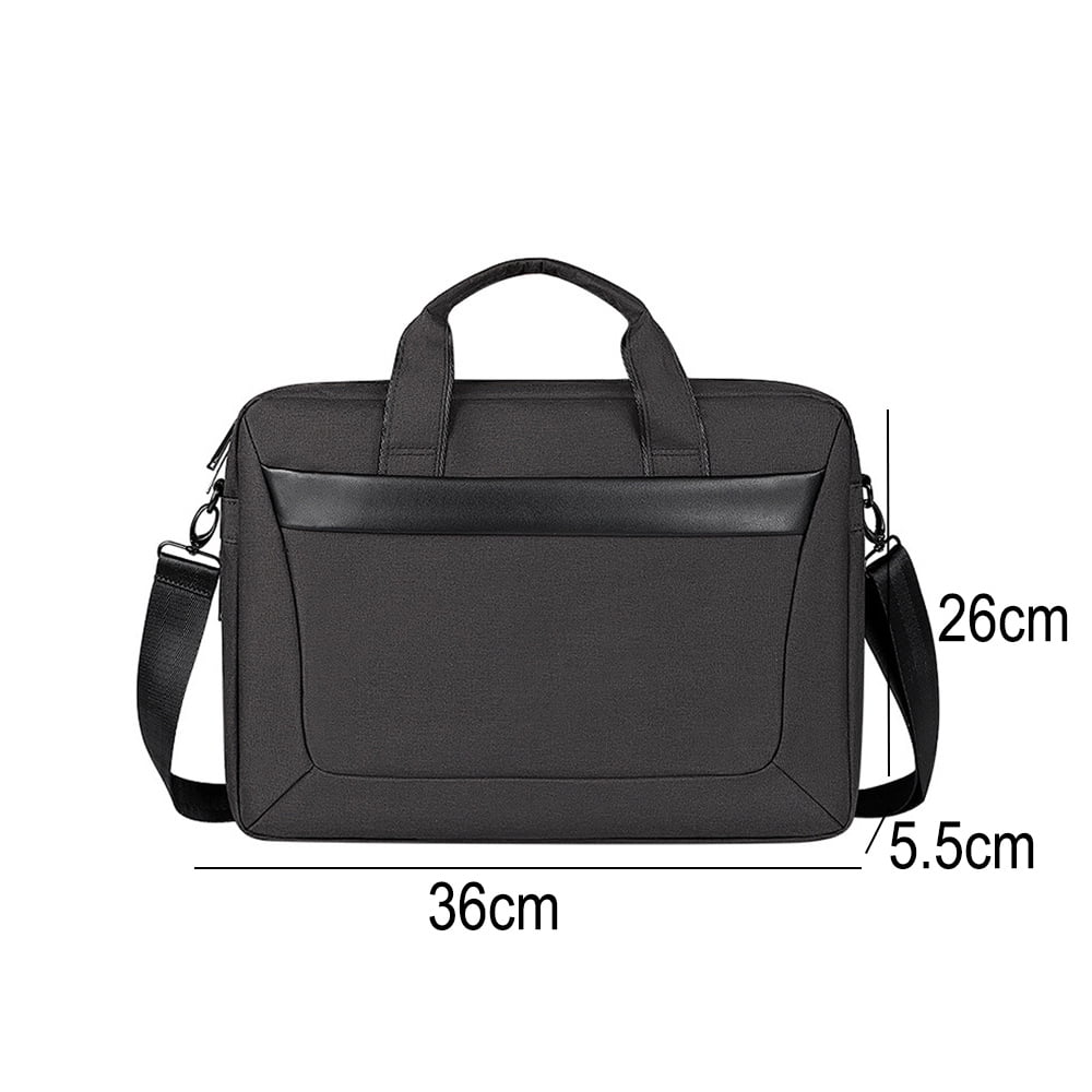 YANYXR, geanta pentru laptop din poliester captusita, extensibila cu fermoar, cu curea de umar si manere, Negru, 13.3 inch (BCS3230639)