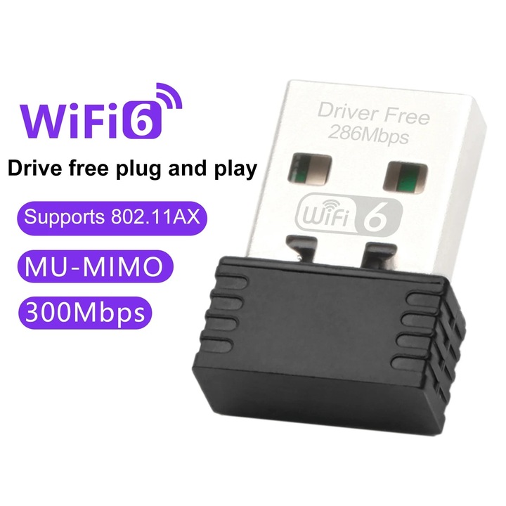 YANYXR RTL8812 vezeték nélküli hálózati adapter 286Mbps fehér 2x1.5x0.6cm