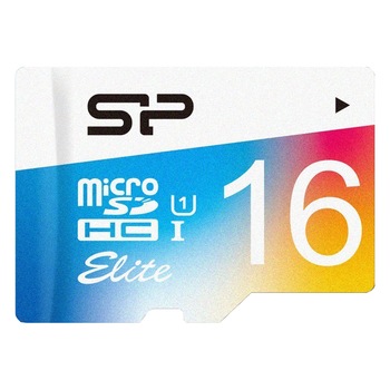 Card de memorie Silicon Power MicroSD 16GB. Elite/UHS. UHS-1, cu adaptor Card de memorie Silicon Power MicroSD 16GB. Elite/UHS. UHS-1, cu adaptor