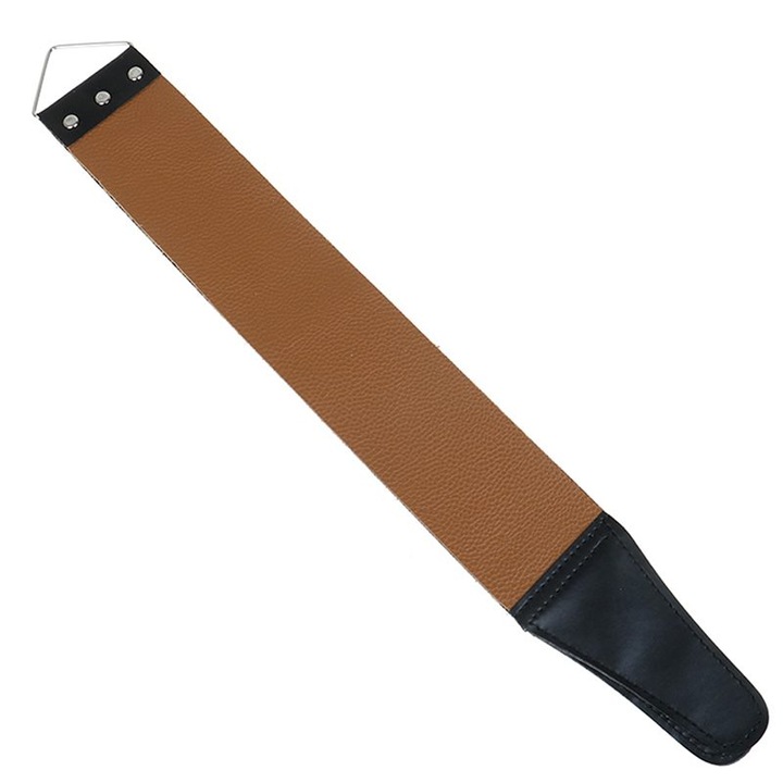 Curea ascutitoare pentru aparat de ras, piele PU si panza, 44x6cm