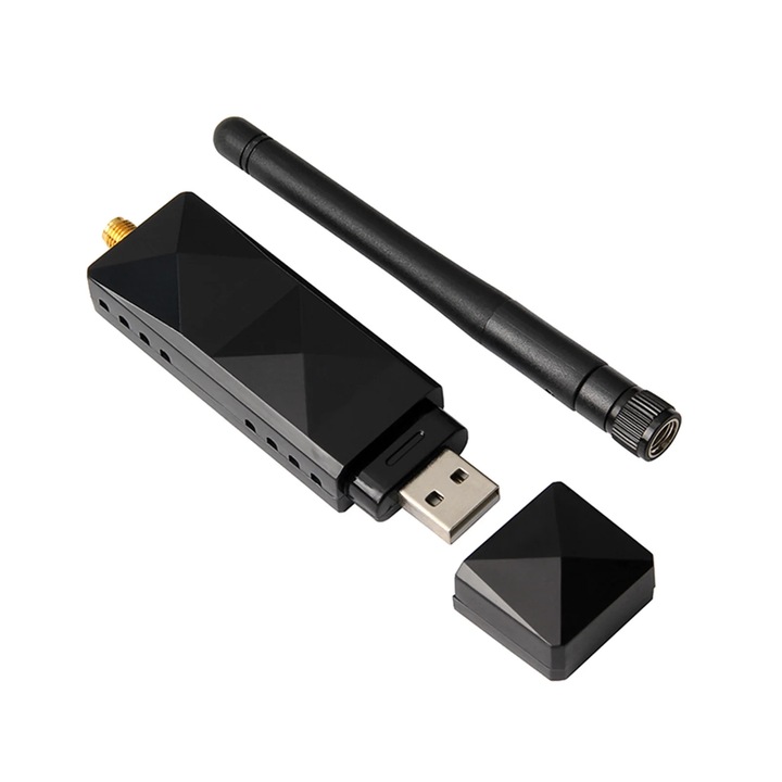 YANYXR AR9271 USB WiFi adapter, levehető antenna, fekete, 84x25x15mm