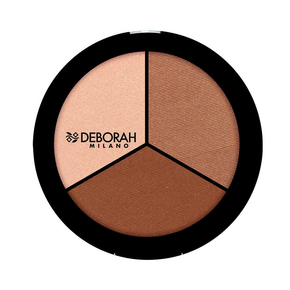 Paleta pentru conturul fetei Deborah Milano Trio Contouring Light /Rose Skins 5g