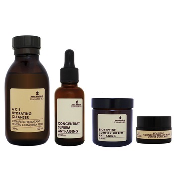 Set Suprem Anti-Aging, Hera Medical Cosmetice BIO, 4 buc Set Suprem Anti-Aging, Hera Medical Cosmetice BIO, 4 buc