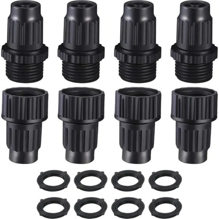 Set 4 kituri reparare furtun gradina 3/4 inch cu 8 garnituri cauciuc