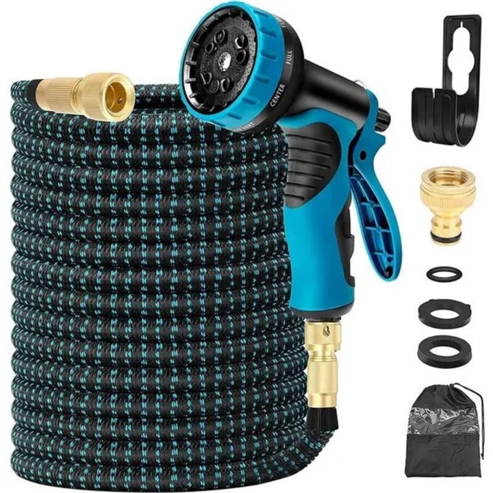 Furtun gradina extensibil 15m latex poliester multicolor