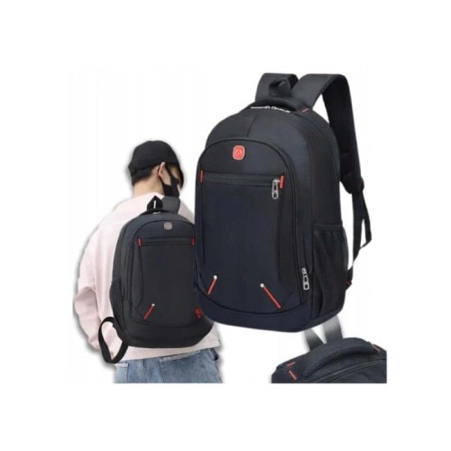 Rucsac sport turistic scoala 30L negru rosu 45x31x16cm impermeabil