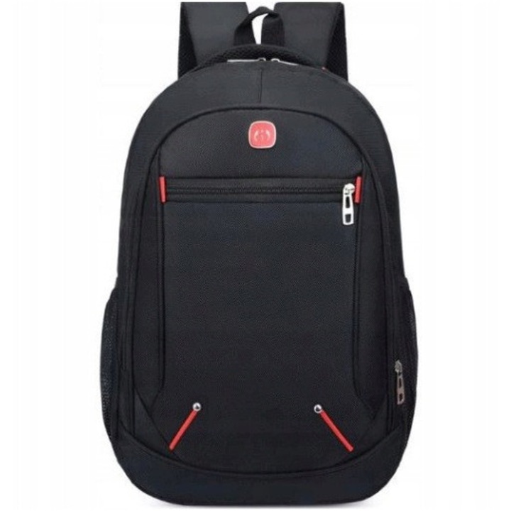 Rucsac sport turistic scoala 30L negru rosu 45x31x16cm impermeabil