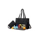 Geanta laptop cu compartiment termoizolant si portofel, negru, 37x15x14cm