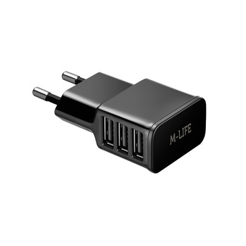 Incarcator retea M-LIFE 3 USB 3A max Incarcator retea M-LIFE 3 USB 3A max