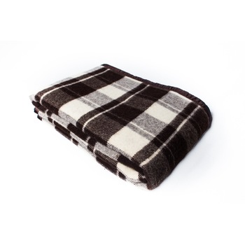 Patura lana romaneasca, ILITEX model Andreea, 150x200cm, 707 gr/mp, maro/bej natur, cutie premium Patura lana romaneasca, ILITEX model Andreea, 150x200cm, 707 gr/mp, maro/bej natur, cutie premium