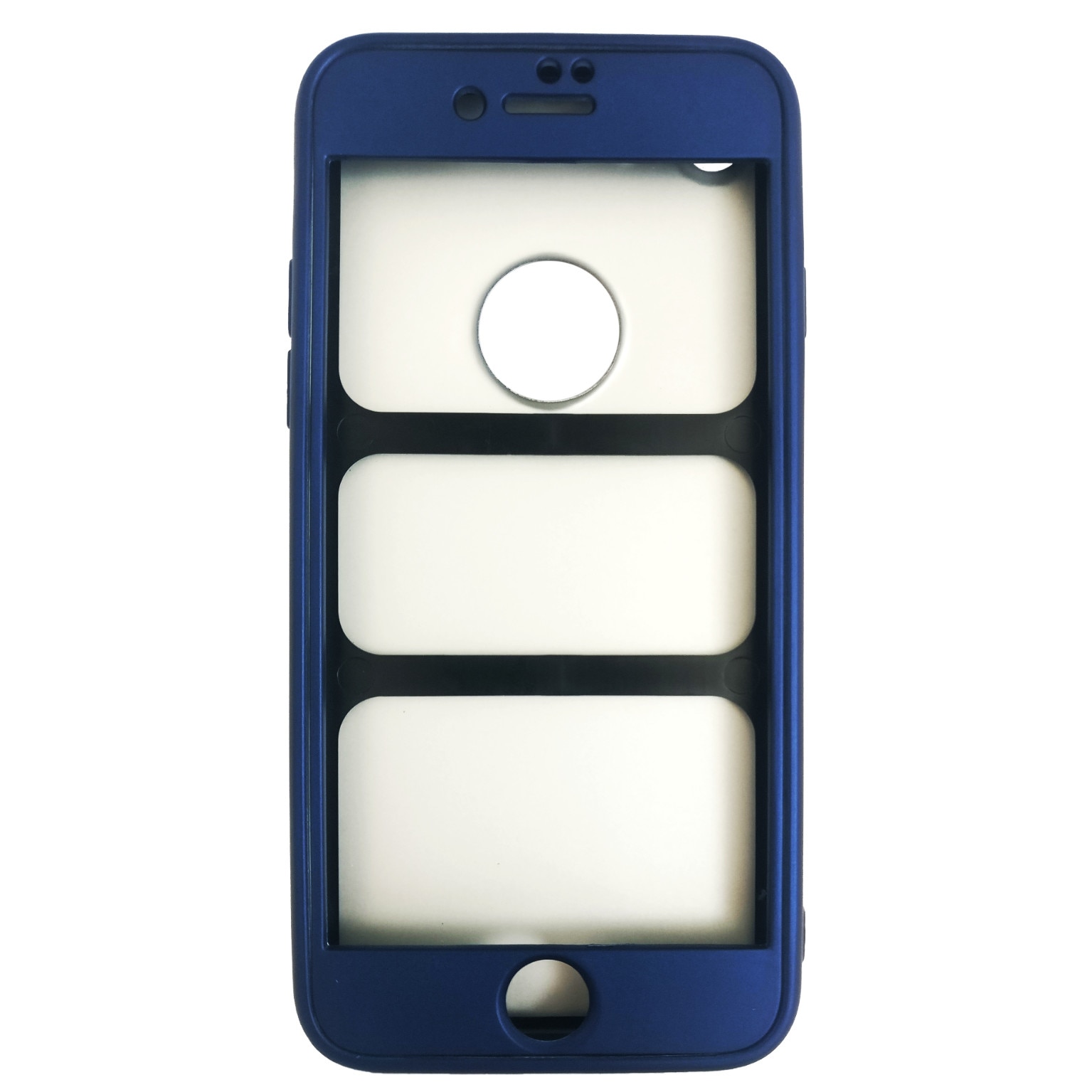 Husa Apple iPhone 7 Flippy Full Silicone 360 Albastru Folie de protectie