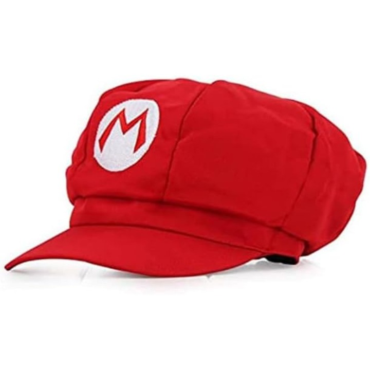 Carmdering, textil sapka hímzett "M" logóval és állítható tépőzárral cosplayhez, piros, állítható