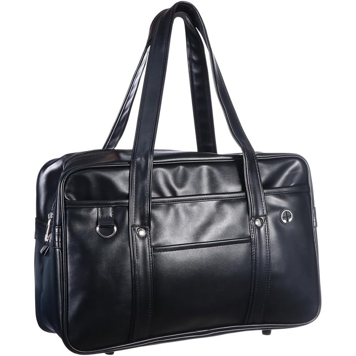 Carmdering, geanta de umar din PU impermeabil cu compartiment pentru laptop EMAG-FP20260801-3139, negru, 40x26x12 cm