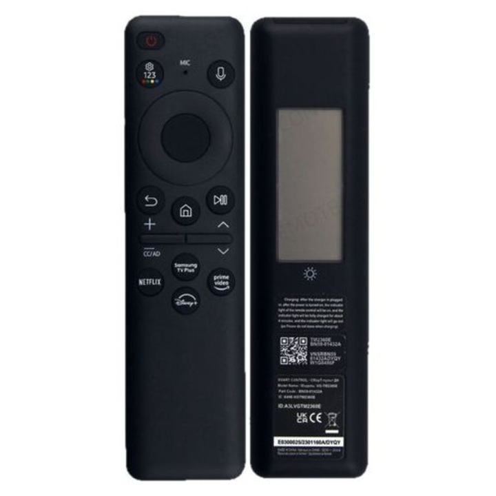 Telecomanda solara reincarcabila cu voce BN59-01432D, negru