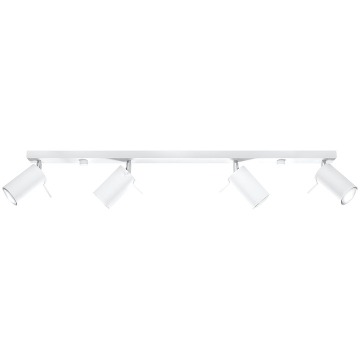 Плафон SOLLUX Ring 4, LED, GU10, Spot, Loft Design, Черен