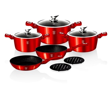 Set oale marmorate 10 piese Metalic Line Berlinger Haus BH 1222N Set oale marmorate 10 piese Metalic Line Berlinger Haus BH 1222N