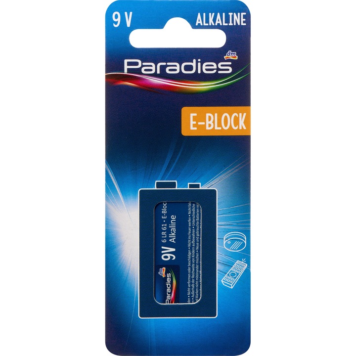 Baterie 9V E-Block 6LR61, 1 buc