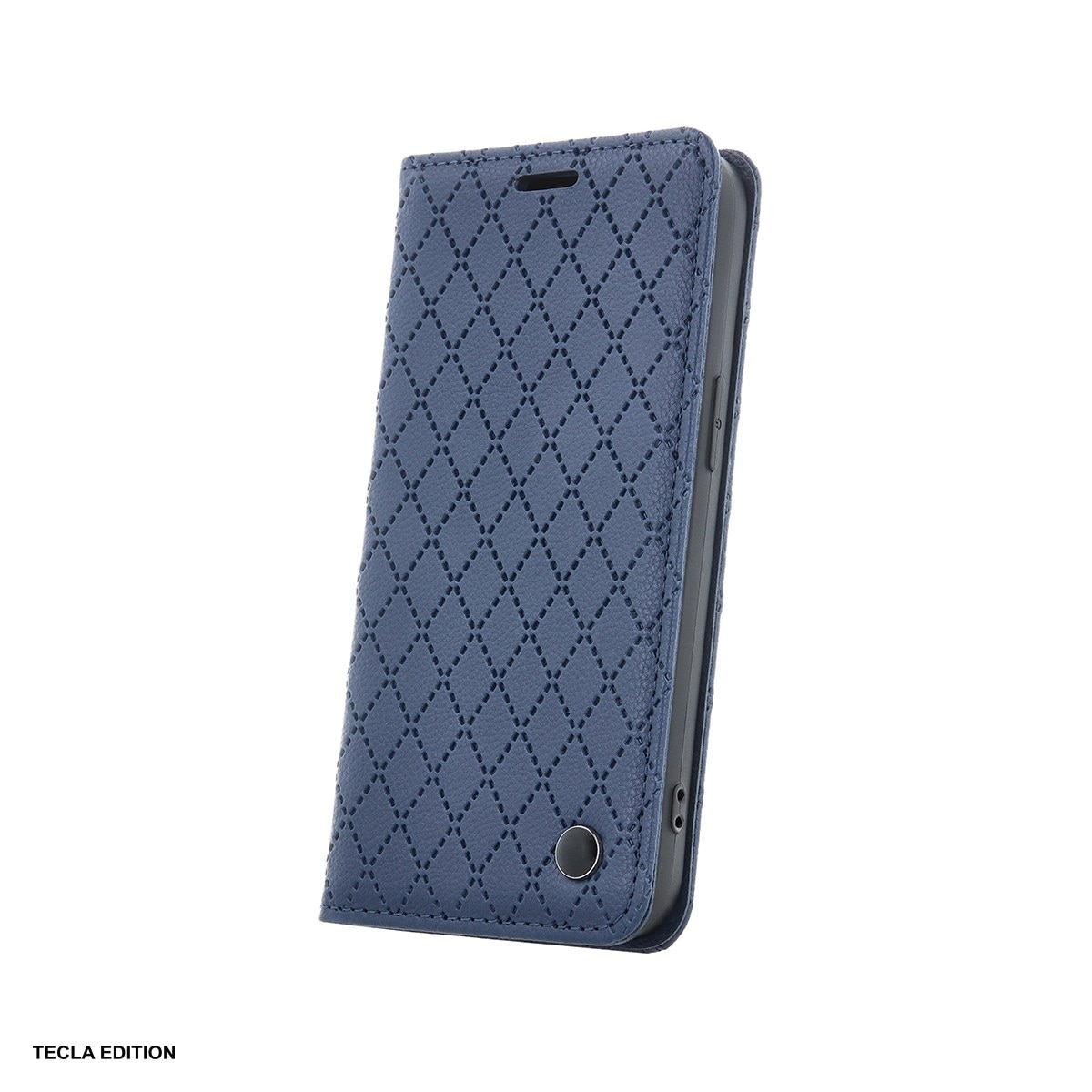 Husa Smart Caro pentru Apple iPhone 16e, iPhone 17e, tip carte cu inchidere magnetica, Albastru