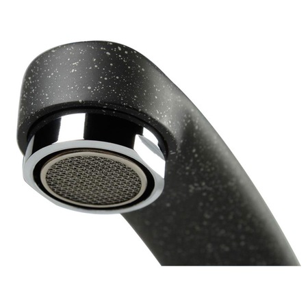 Pachet chiuveta granit + Baterie bucatarie Pyramis, 760x440mm, adancime 170mm, montare pe blat, Negru