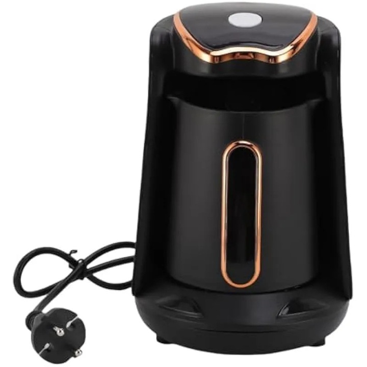 Cafetiera turceasca portabila 600W 0.3L anti-revarsare neagra 4 cani