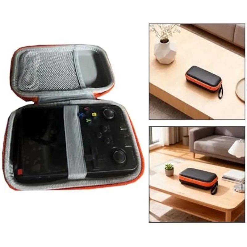 Husa depozitare neagra poliuretan pentru console retro 16.2x11.5cm