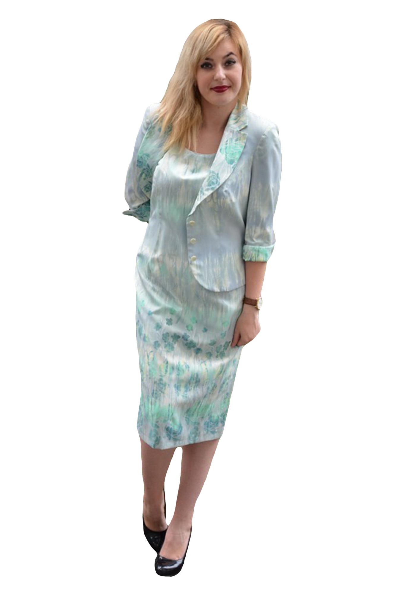 Costum elegant, frumos colorat , D&J Exclusive, Vedre deschis