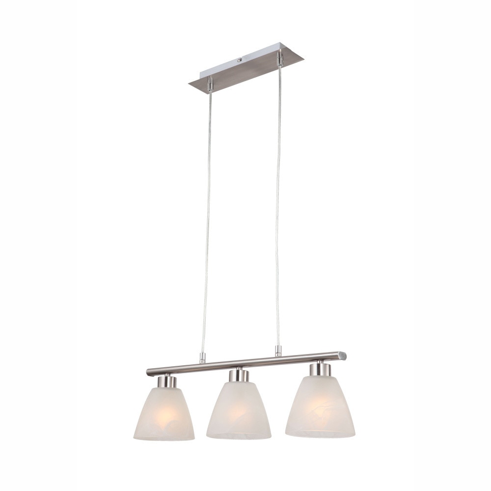 Lustra suspendata LP-31384-6, 3 x E14, 40W, 230V, Nichel, Mat, Alb