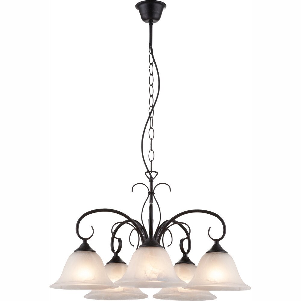 Lustra suspendata ARIES LP-31589-4, 5 x E27, 60W, 230V, Ruginiu