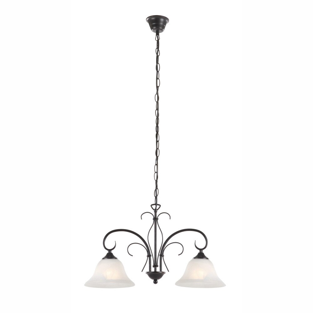 Lustra suspendata ARIES LP-31589-7, 2 x E27, 60W, 230V, Ruginiu