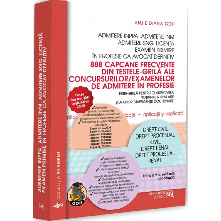 888 Capcane Frecvente Din Testele-grila Ale Concursurilor/examenelor De Admitere In Profesie - Anjie Diana Goh