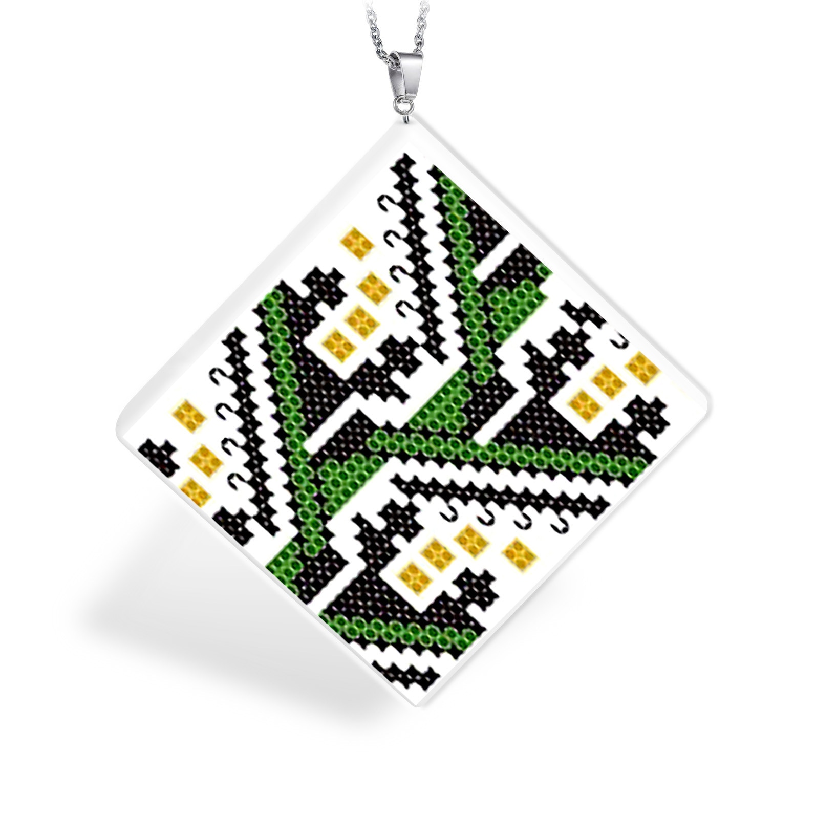 Pandantiv GANELLI din ceramica cu Motive nationale romanesti din Oltenia zona Gorj model 1