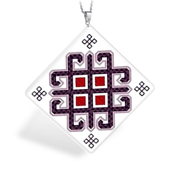 Pandantiv GANELLI din ceramica cu Motive nationale romanesti din Banat model 2 Pandantiv GANELLI din ceramica cu Motive nationale romanesti din Banat model 2