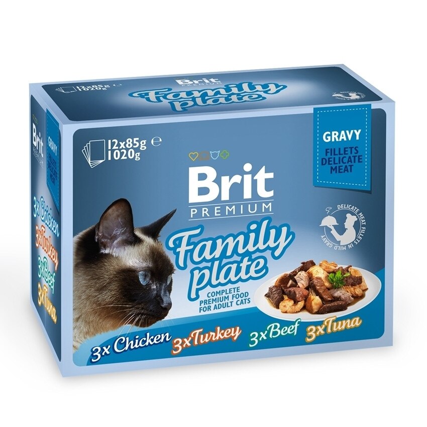 Brit Cat Multipack Delicate Family Plate in Gravy 12 x 85 g