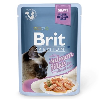 Brit Cat Delicate Salmon in Gravy For Sterilised 85 g Brit Cat Delicate Salmon in Gravy For Sterilised 85 g