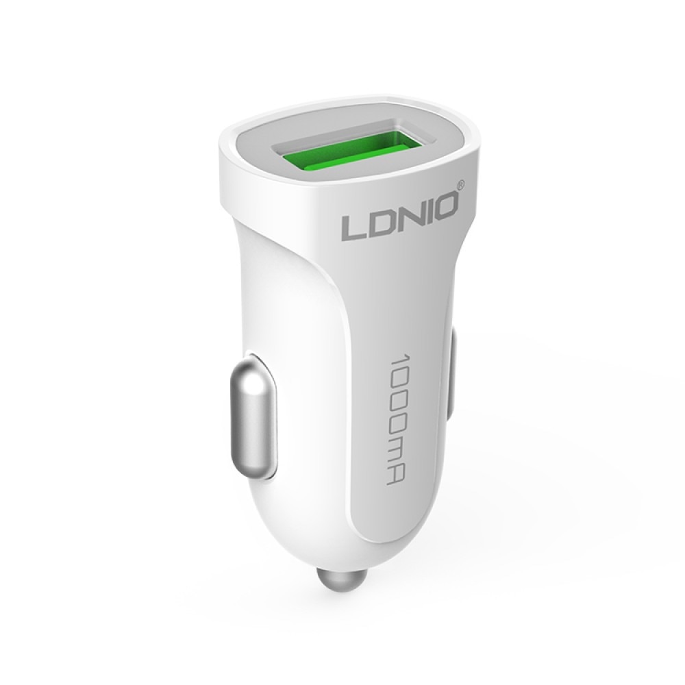 Incarcator auto USB LDNIO DL-C17 + cablu Lightning