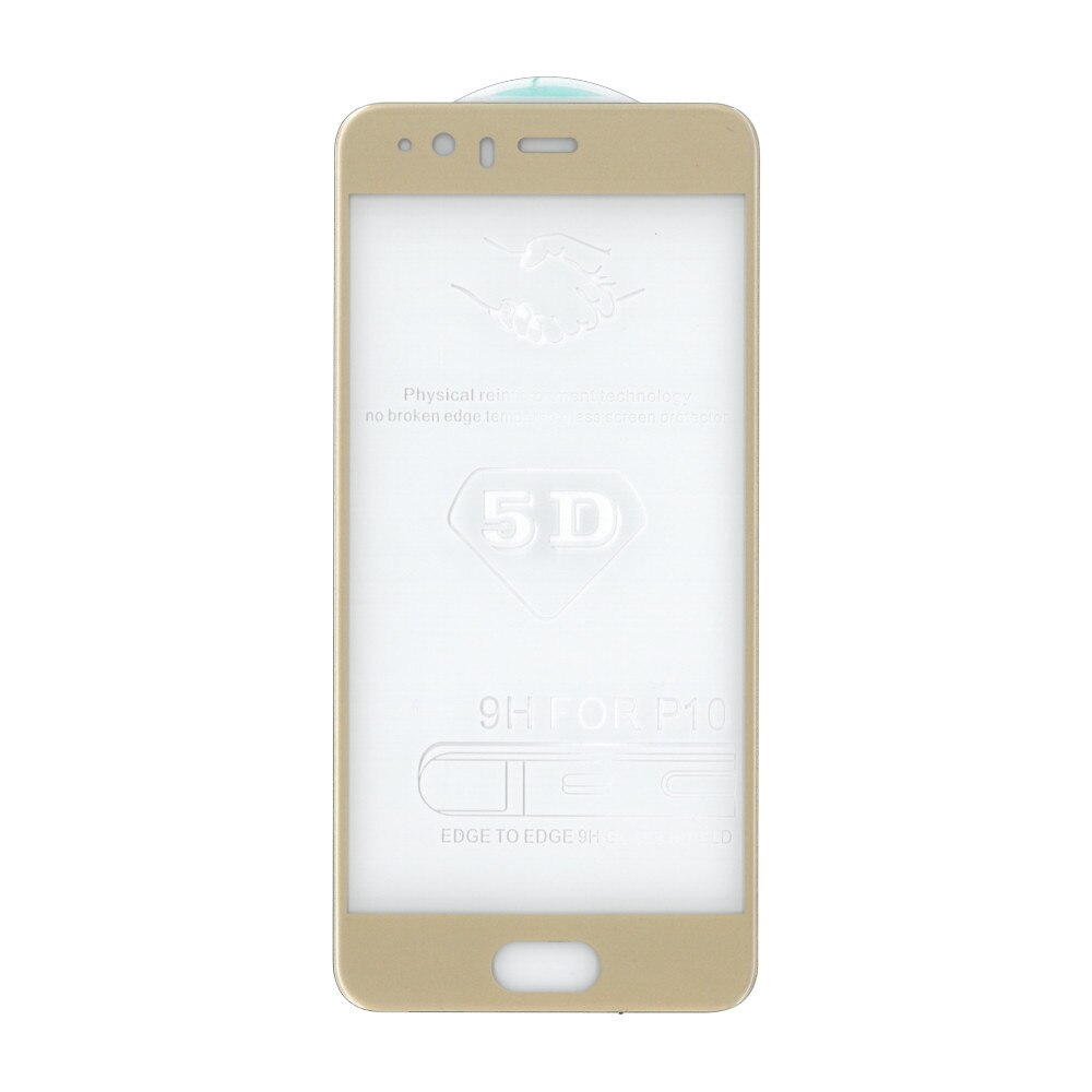 Folie sticla 3D full size EuroCELL pentru Huawei P10, auriu