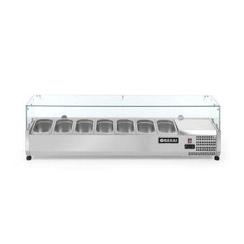 Vitrina frigorifica tip display, capacitate 8 tavi GN 1/4, ARKTIC by Hendi, interval temperatura +2/+8 gr C, 335x1800x(H)425mm, 170 W, functie auto-decongelare, termostat digital, display LCD Vitrina frigorifica tip display, capacitate 8 tavi GN 1/4, ARKTIC by Hendi, interval temperatura +2/+8 gr C, 335x1800x(H)425mm, 170 W, functie auto-decongelare, termostat digital, display LCD