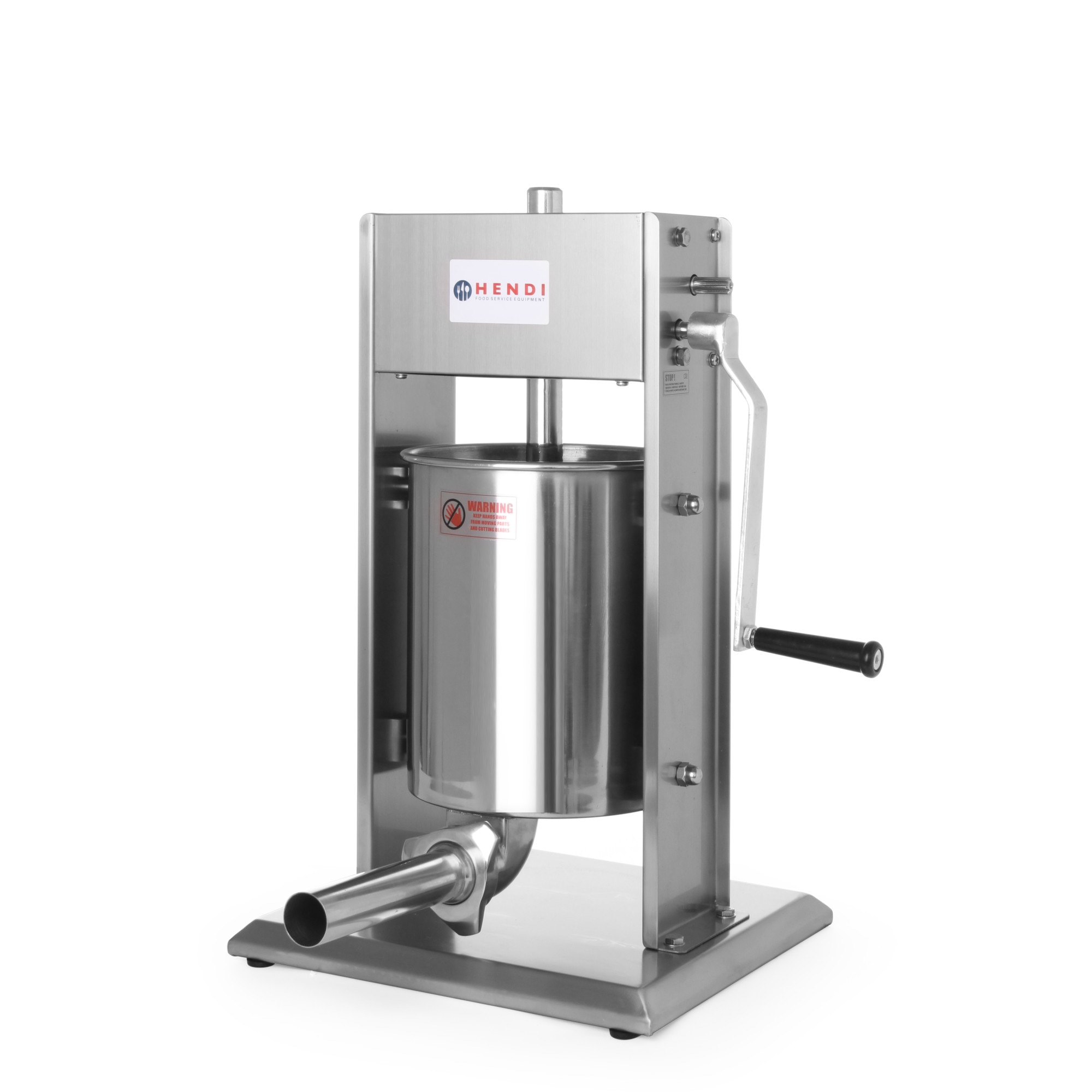 Aparat umplut carnati vertical profesional, capacitate 3 kg, Hendi Profi Line, inox, 4 palnii incluse