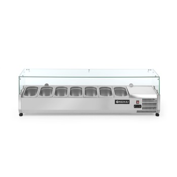 Vitrina frigorifica tip display, capacitate 5 x GN 1/4, ARKTIC by Hendi, corp inox, interval temperatura +2/+8 gr C, 1200x335x(H)430 Vitrina frigorifica tip display, capacitate 5 x GN 1/4, ARKTIC by Hendi, corp inox, interval temperatura +2/+8 gr C, 1200x335x(H)430
