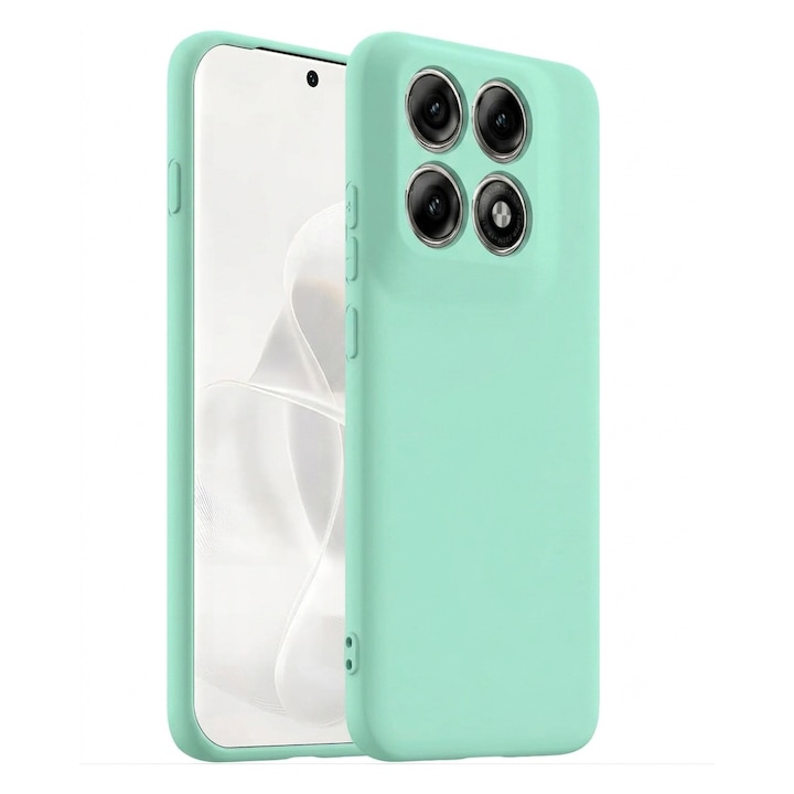 Husa pentru Motorola Edge 70 Pro Daden® Silicon SoftFlex, Ultra Slim, Protectie sporita, Interior de microfibra, Verde menta