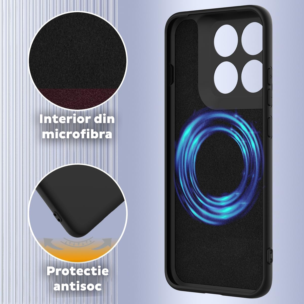 Husa pentru Motorola Edge 70 Pro Daden® Silicon SoftFlex, Ultra Slim, Protectie sporita, Interior de microfibra, Verde menta
