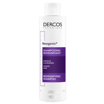 Sampon redensificator Vichy Dercos Neogenic cu stemoxidina pentru par rar, 200 ml Sampon redensificator Vichy Dercos Neogenic cu stemoxidina pentru par rar, 200 ml