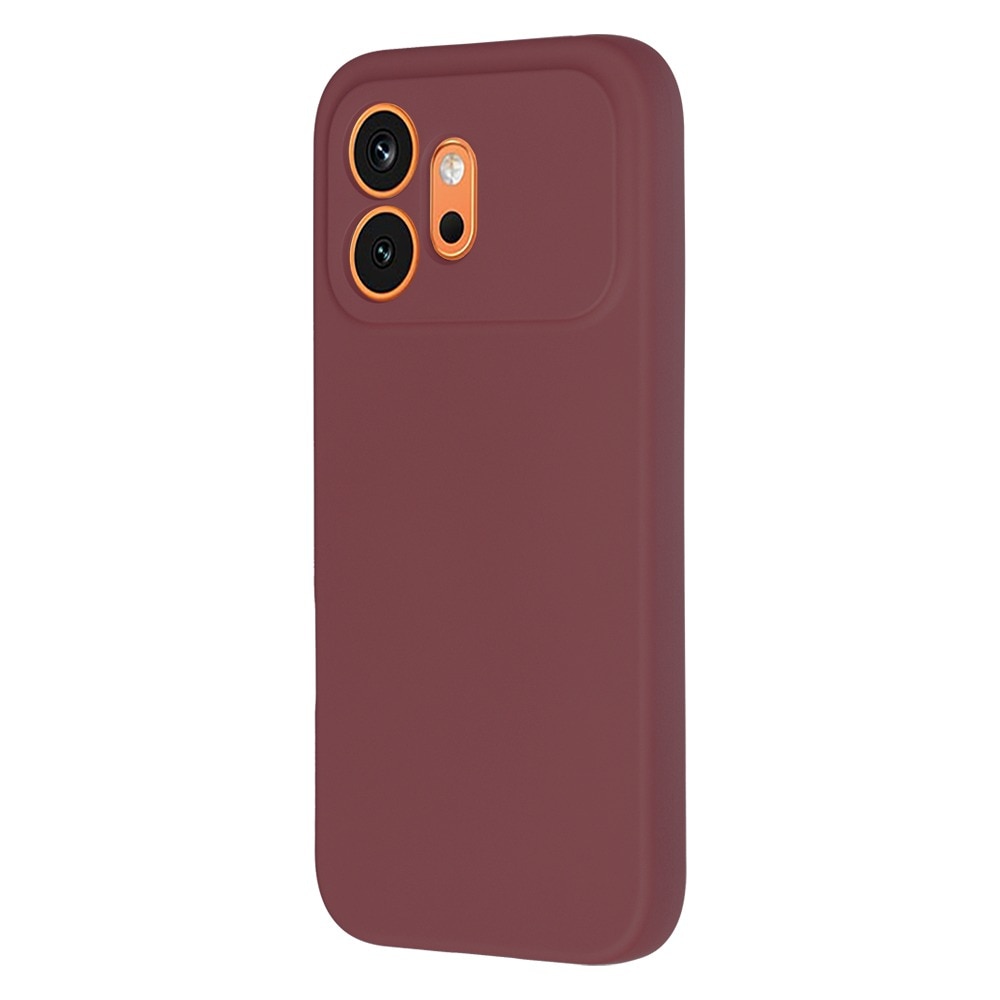Husa pentru Honor 600 Daden® Silicon SoftFlex, Ultra Slim, Protectie sporita, Interior de microfibra, Visiniu
