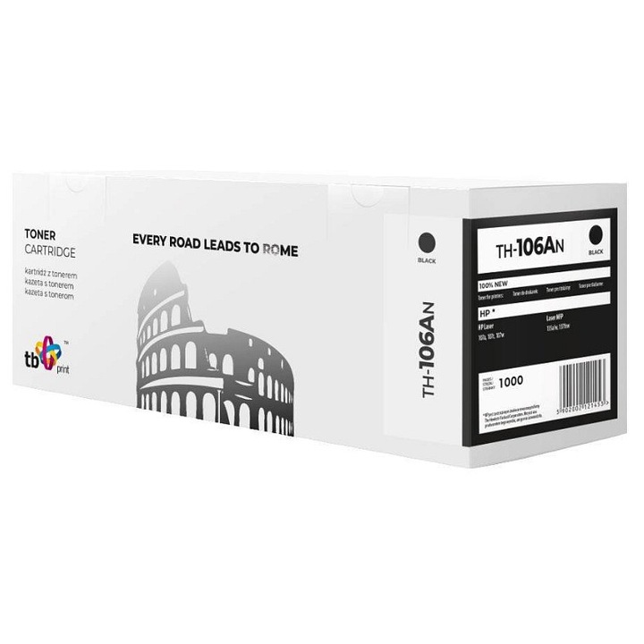 Toner TB 106A fekete 1000 oldal chip mellékelve